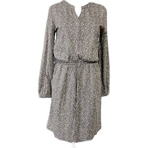 Garnet Hill Dress Extra Small Brown Cotton‎ Elastic Waist Casual Comfortable